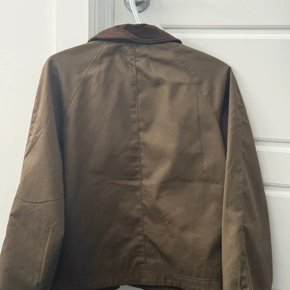 Classic Brown Utility Jacket with Corduroy Collar - Picture 2 of 3